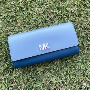 Michael Kors Blue Leather Wallet